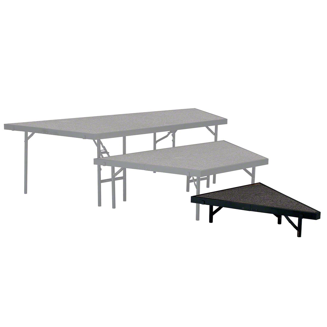 National Public Seating SP488C Seated Riser Stage Pie Tier, Carpet, 8" Height (48" Deep)