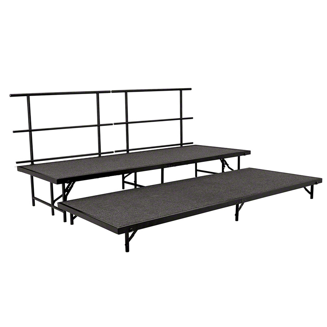 National Public Seating SST362LC 2-Tier Seated Riser Set, Carpet (36" Deep Tiers)