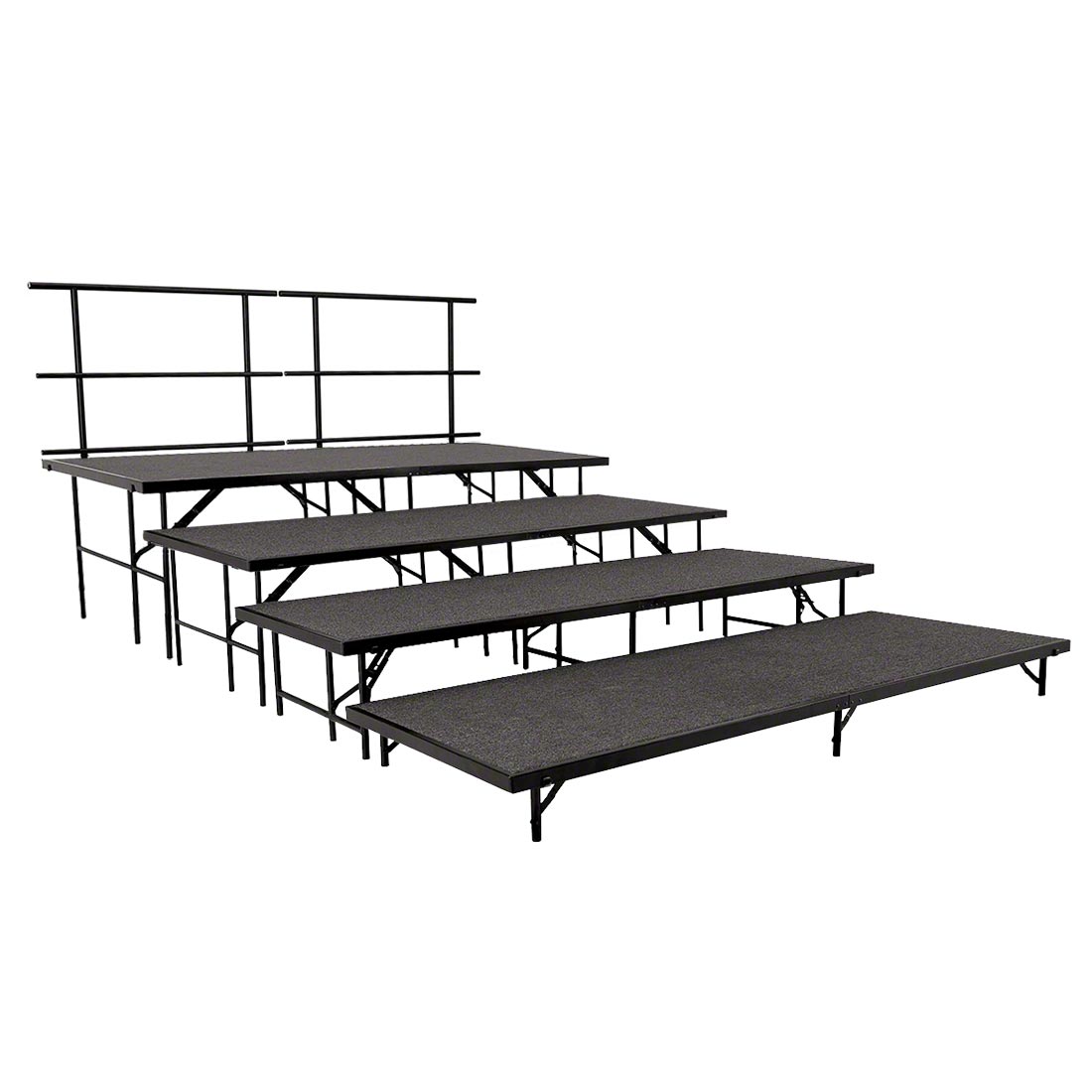 National Public Seating SST364LC 4-Tier Seated Riser Set, Carpet (36" Deep Tiers)