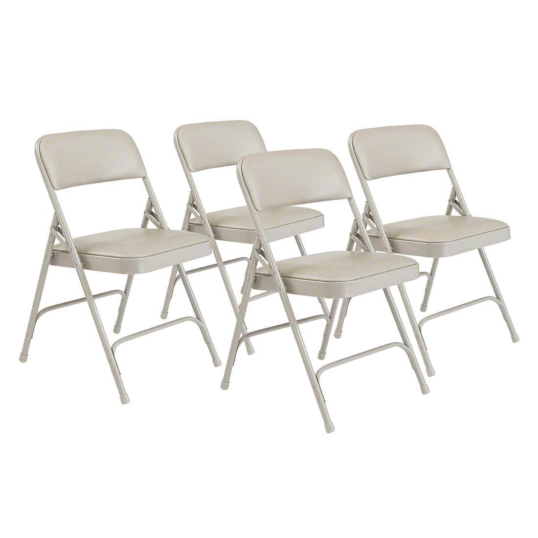National Public Seating 1202 Vinyl Premium Folding Chair, Grey (4-pack)