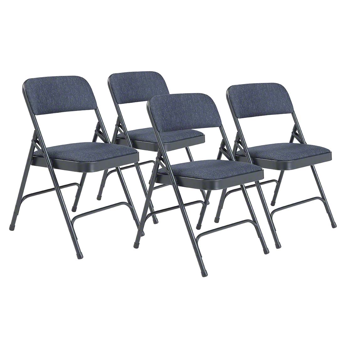 National Public Seating 2204 Fabric Premium Folding Chair, Imperial Blue (4-pack)