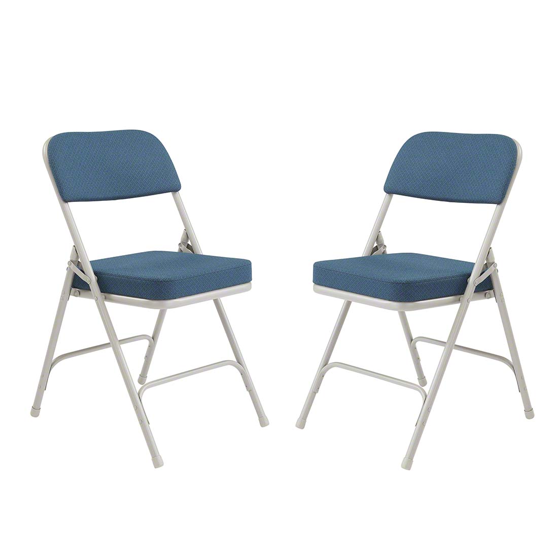 National Public Seating 3215 Premium 2" Fabric Upholstered Folding Chair, Regal Blue (2-pack)