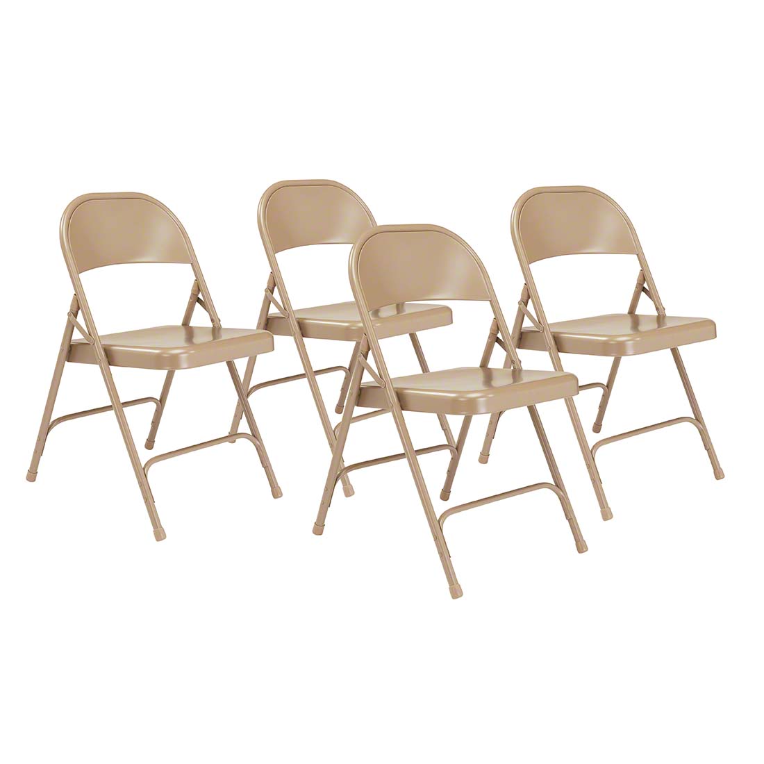 National Public Seating 51 All-Steel Folding Chair, Beige (4-pack)
