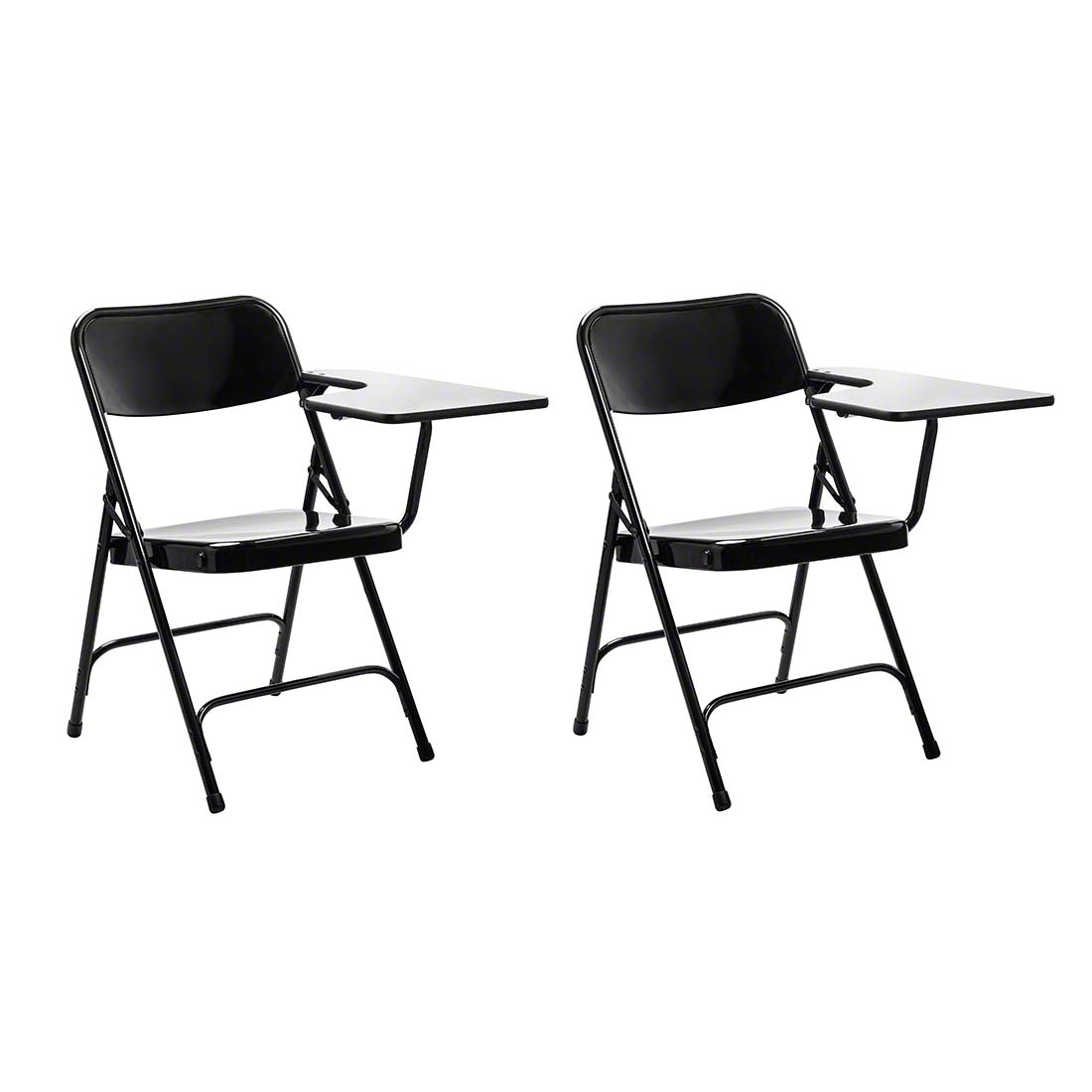 National Public Seating 5210L Tablet Arm Folding Chair, Left Arm, Black (2-pack)