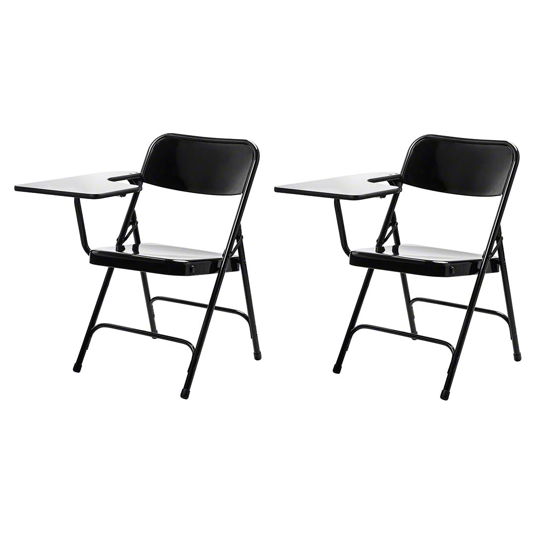 National Public Seating 5210R Tablet Arm Folding Chair, Right Arm, Black (2-pack)