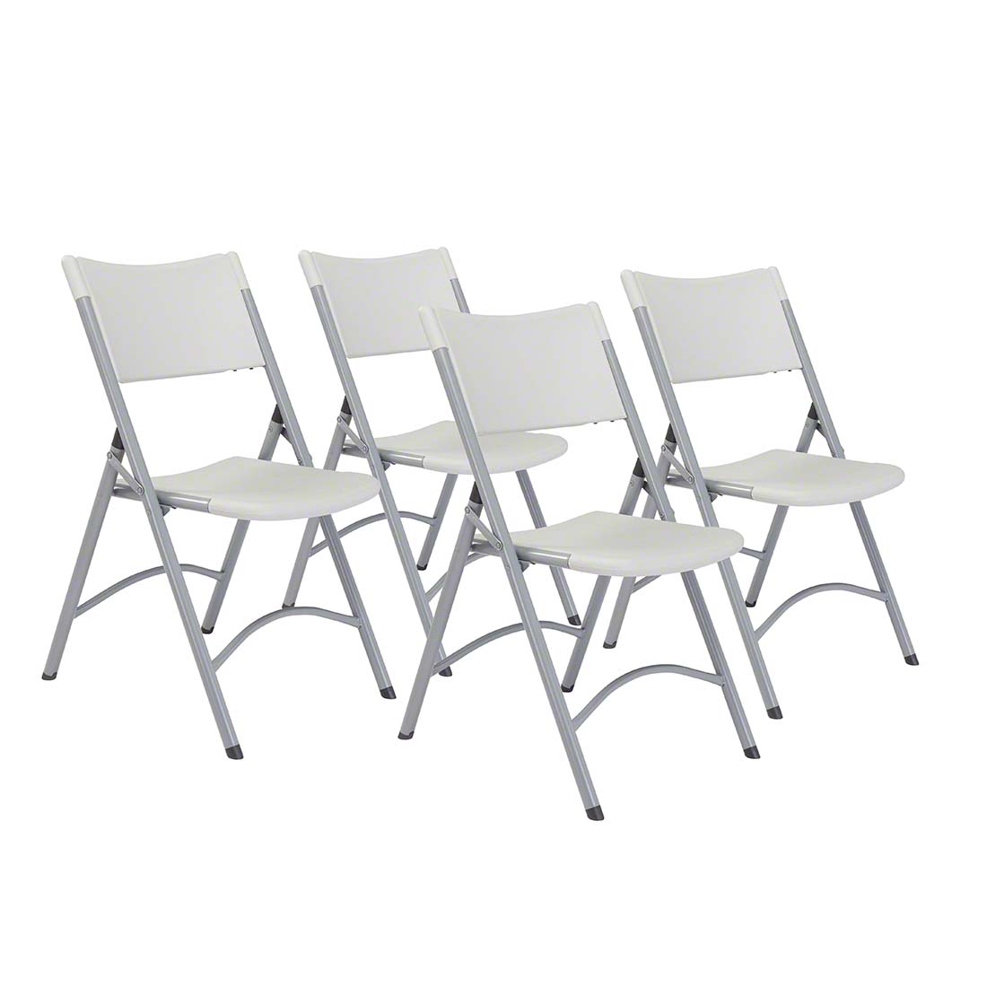 National Public Seating 602 Heavy-Duty Plastic Folding Chair, Speckled Grey (4-pack)