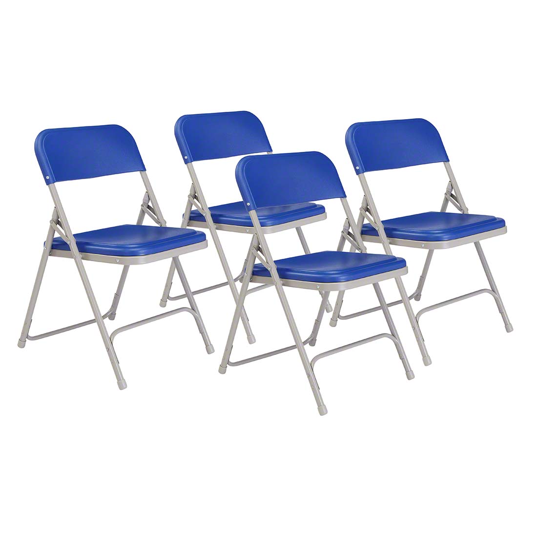 National Public Seating 805 Premium Lightweight Plastic Folding Chair, Blue (4-pack)