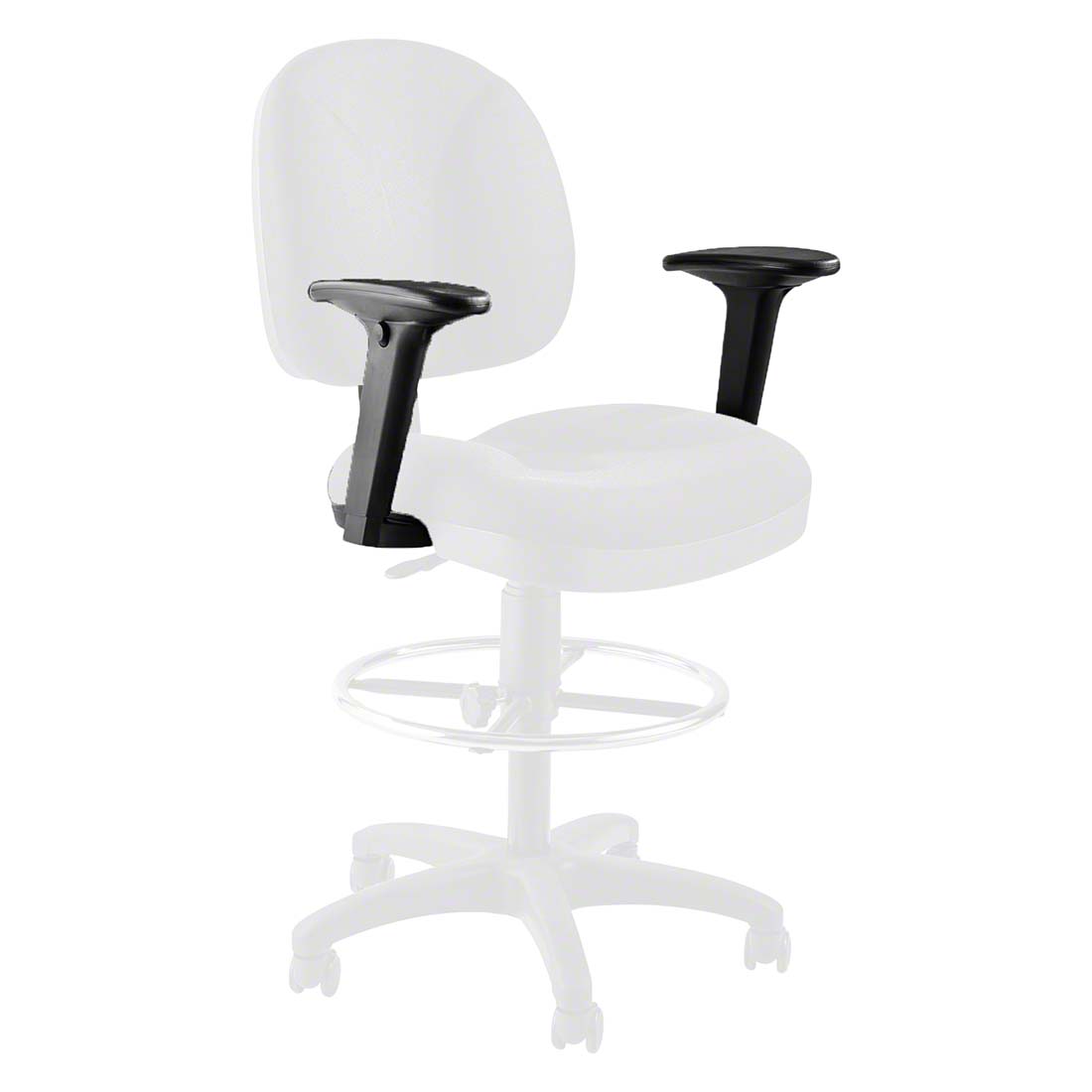 National Public Seating Add-On Arm Rest for PCC Pneumatic Conductor's Chair (Set of 2 Arms)