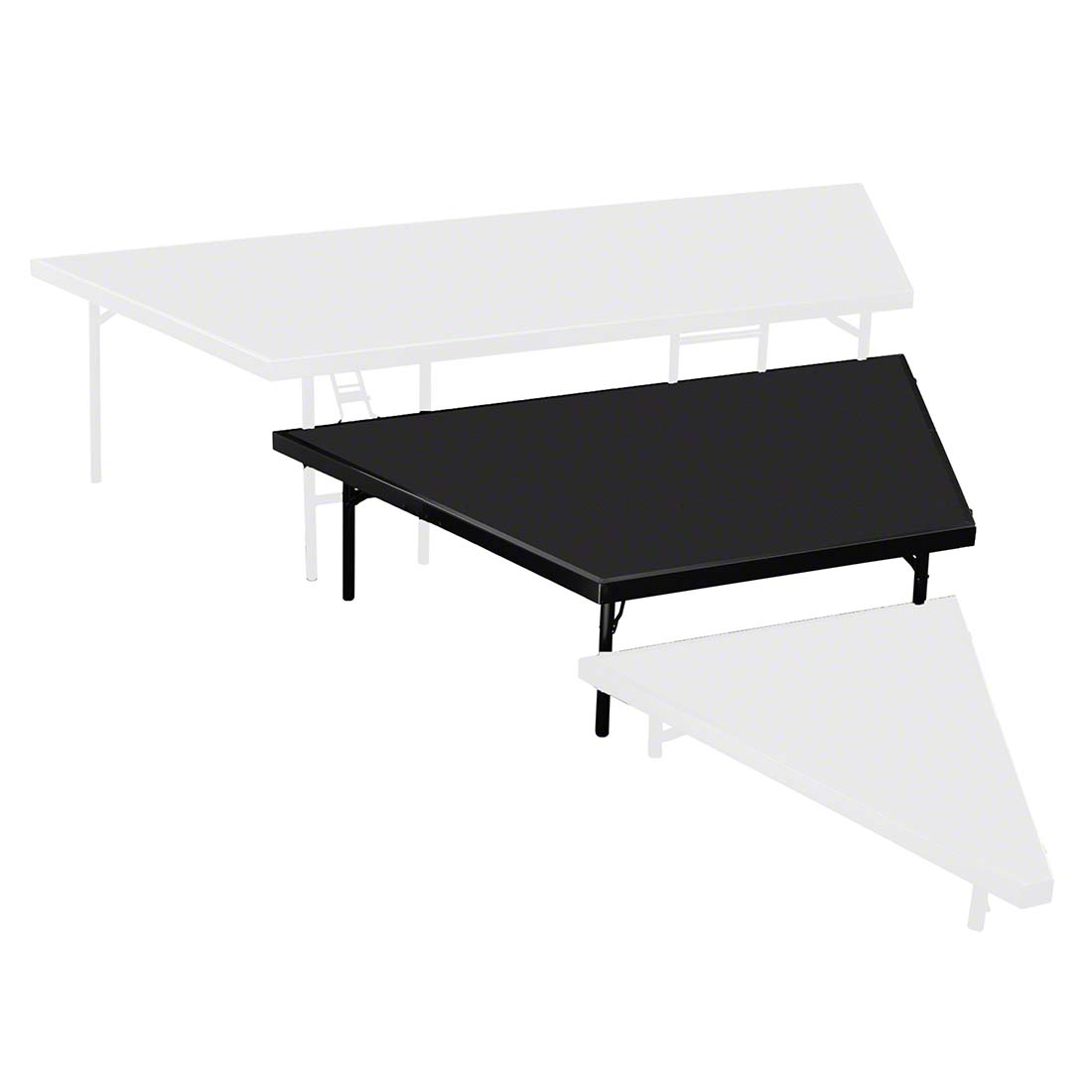 National Public Seating SP3616P Seated Riser Stage Pie Tier, Polydeck, 16" Height (36" Deep)
