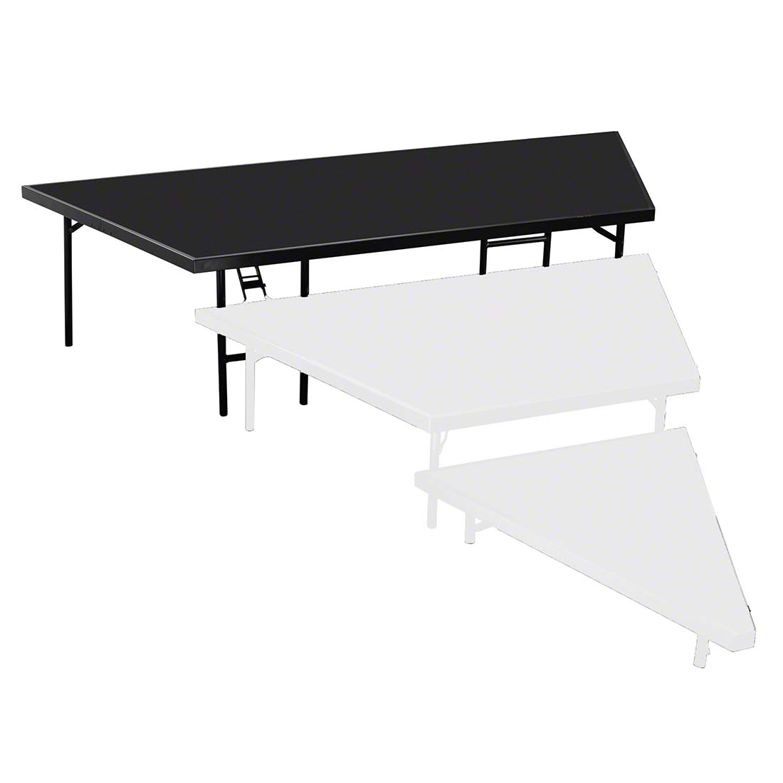 National Public Seating SP3624P Seated Riser Stage Pie Tier, Polydeck, 24" Height (36" Deep)