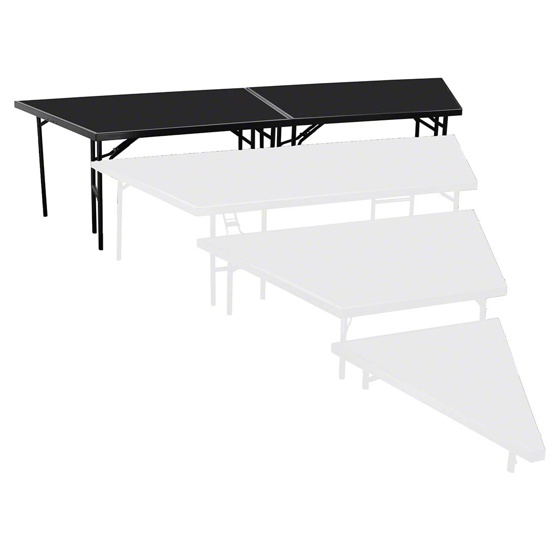 National Public Seating SP3632P Seated Riser Stage Pie Tier, Polydeck, 32" Height (36" Deep)