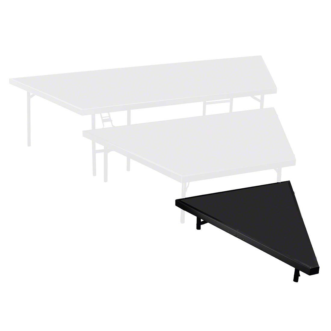 National Public Seating SP368P Seated Riser Stage Pie Tier, Polydeck, 8" Height (36" Deep)