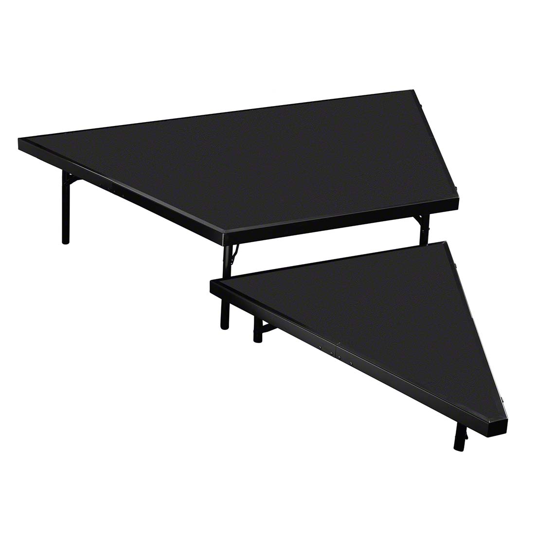 National Public Seating SPST362LP 2-Tier Seated Riser Stage Pie Section, Polydeck (36" Deep Tiers)