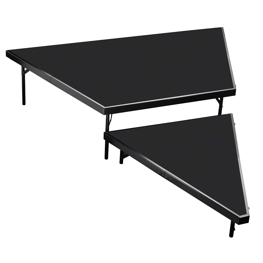 National Public Seating SPST482LP 2-Tier Seated Riser Stage Pie Section, Polydeck (48" Deep Tiers)