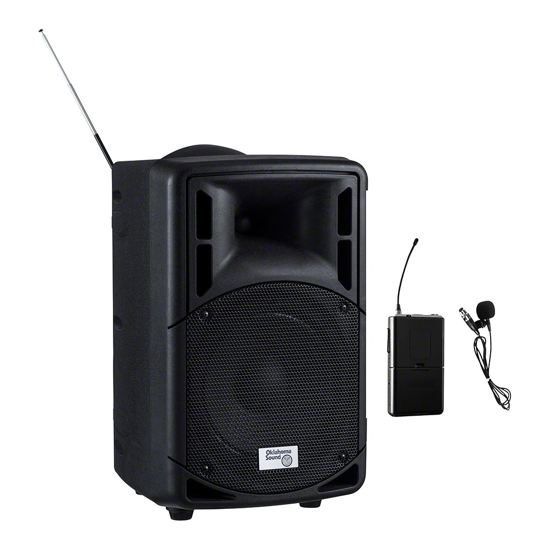 Oklahoma Sound 40-Watt PA System w/Wireless Tie-Clip/Lavalier Mic