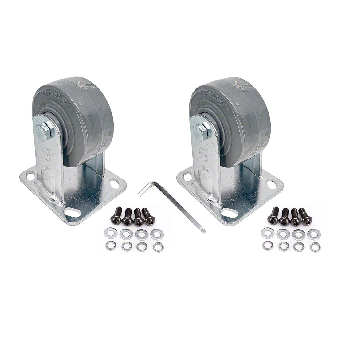 Staging 101 Replacement Fixed Casters for Storage Trolleys (2-pack) SCAST