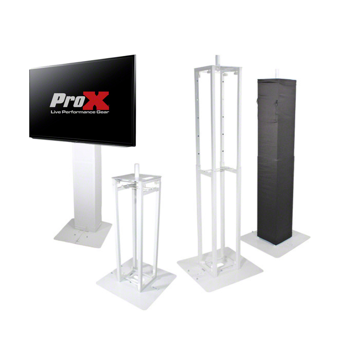 ProX Flex Totem TV Package With Stand, TV Mount and Speaker Mount PRX-XT-FLEXTOTEMTV