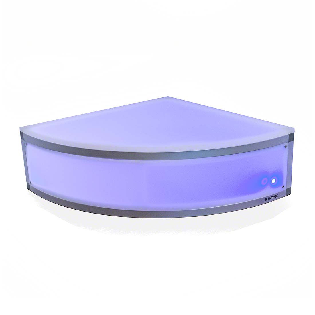 ProX Lumo Stage 2'x2' Quarter-Round Acrylic Stage Section, 8