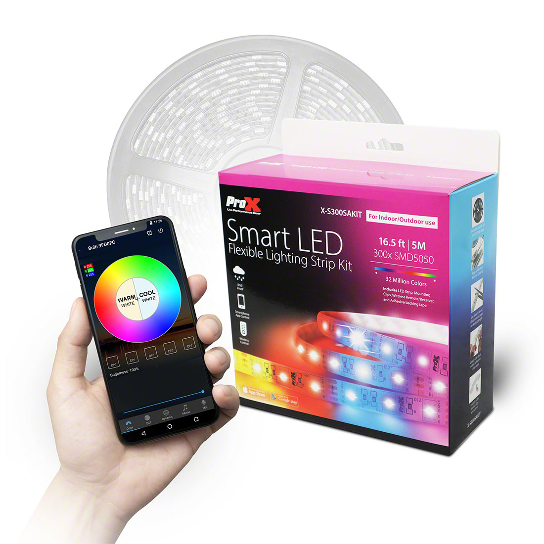 ProX Smart LED Flexible Lighting 16.5' Strip Kit PRX-X-S300SAKIT
