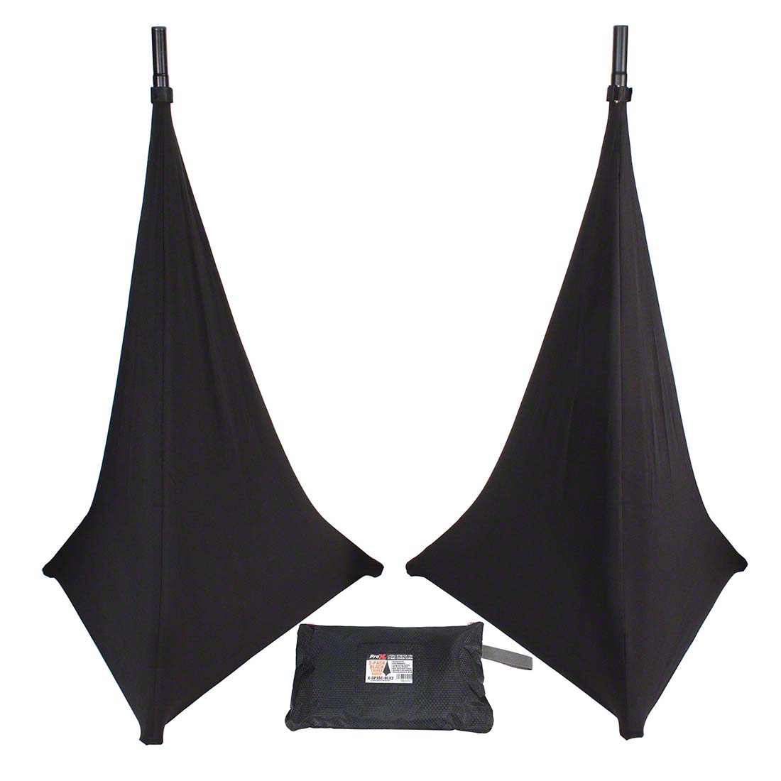 ProX 3-Sided Lycra Scrim Cover for Tripod Speaker or Lighting Stands (2-Pack) PRX-X-SP3SC