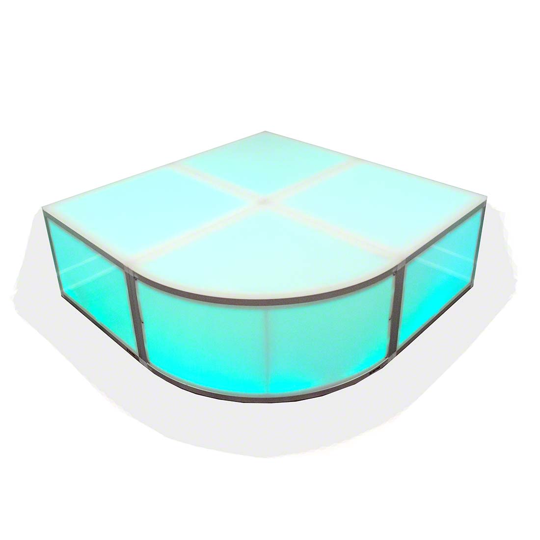 ProX Lumo Stage 4'x4' Rounded Front Acrylic Stage Kit PRX-XSAP-4X4RC