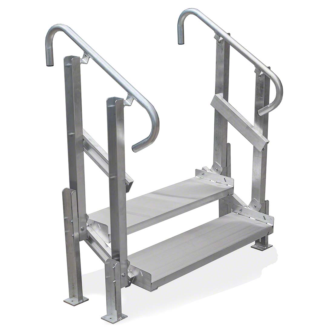 Modular XP Aluminum 2-Step Stair with Hand Rails