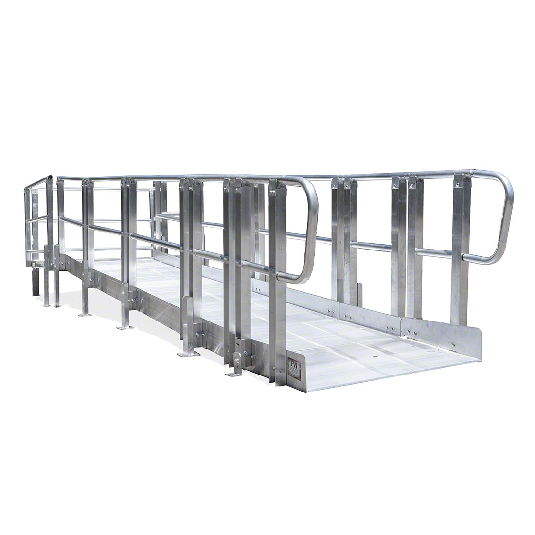 Modular XP Aluminum Ramp with Hand Rails, 36