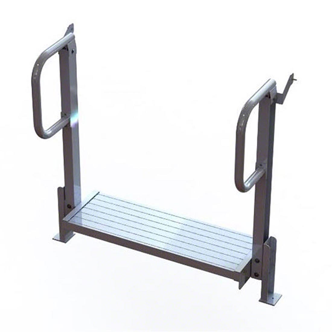 Modular XP Aluminum 1-Step Stair with Hand Rails
