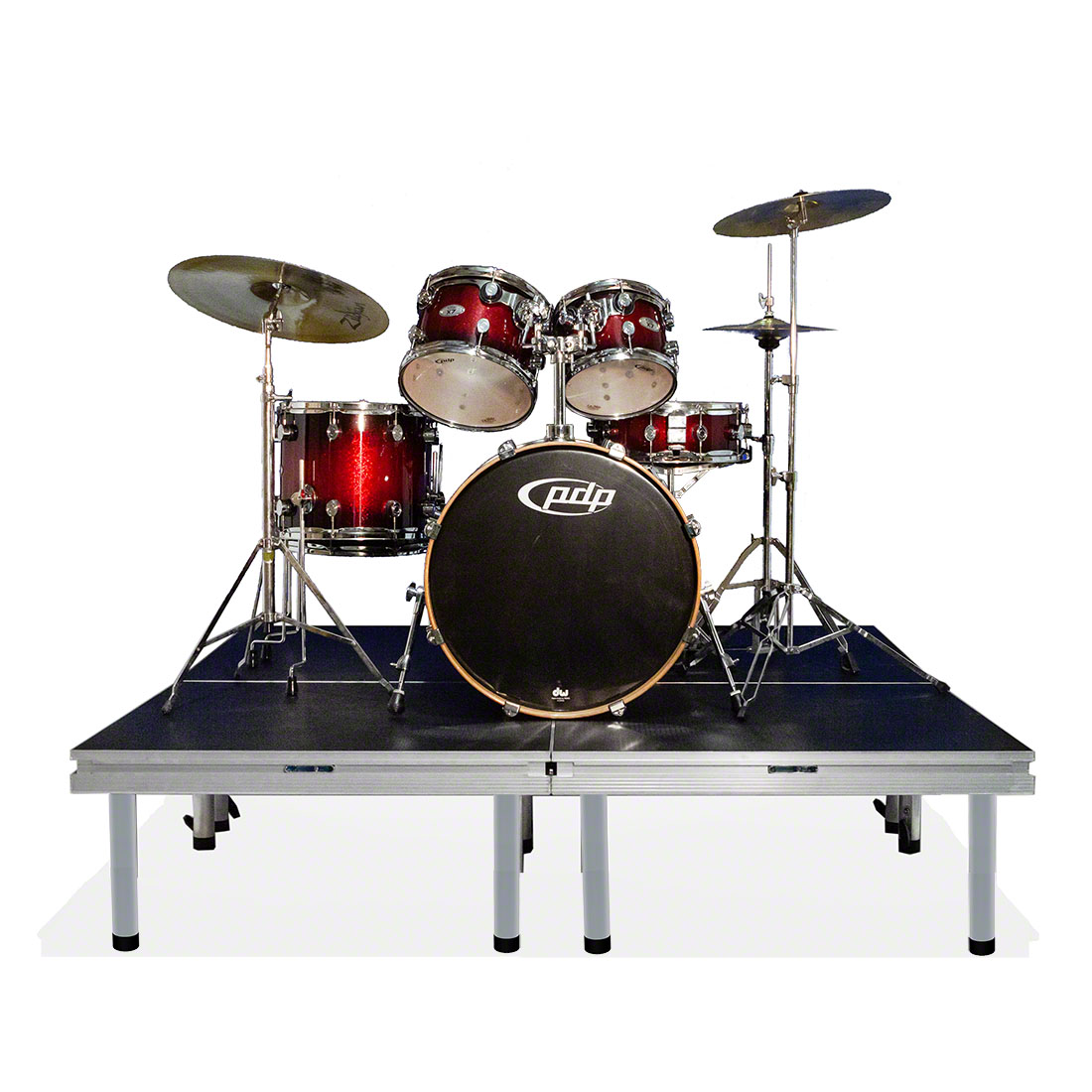 QuickLock Staging 6'x6' Drum Riser, Industrial Finish