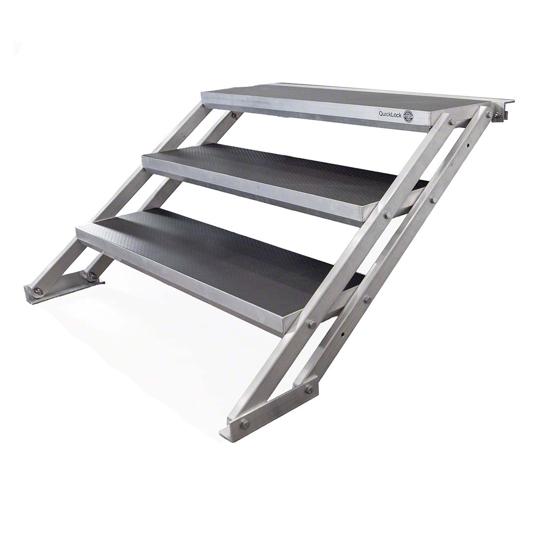QuickLock Staging 3-Step Adjustable Stairs for 16"-24" Height Stage (Handrail sold separately)