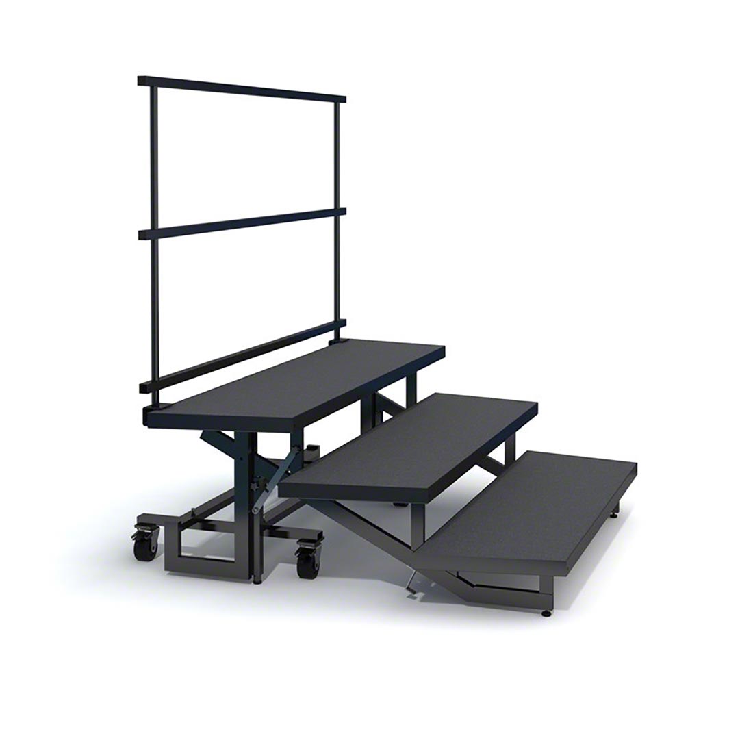 Staging 101 3-Tier Wedge Folding Choral Riser with Guard Rail