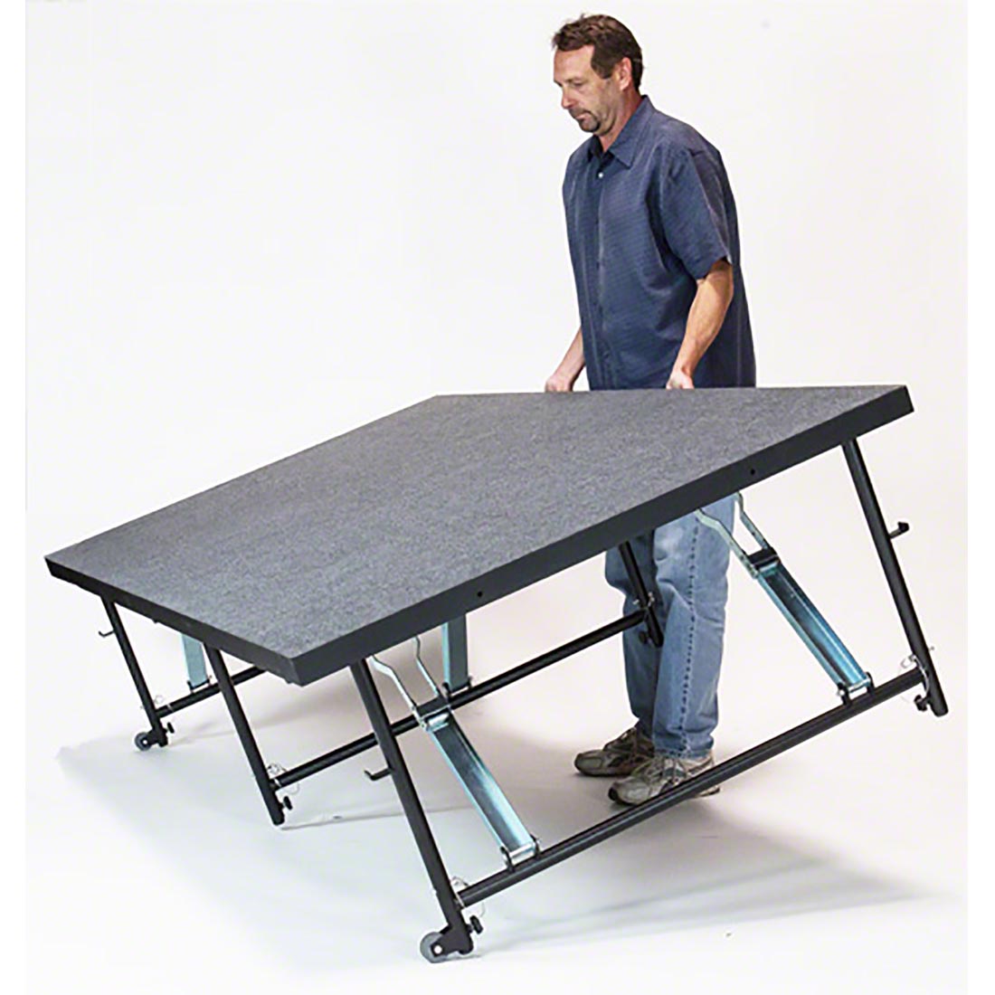 Staging 101 4'x8' Stage Panel with Wheels, 16"-24" High