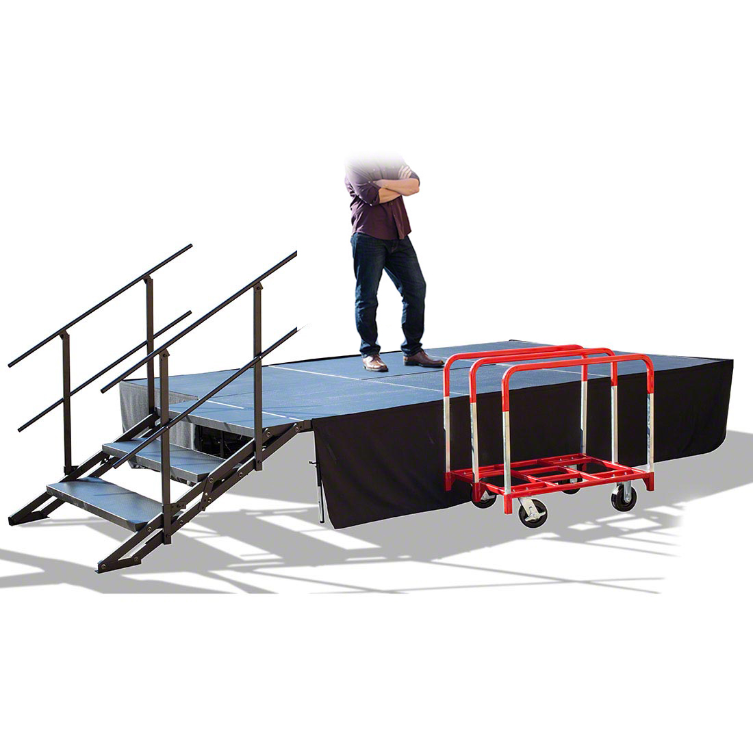 TotalPackage™ 8'x12' Dual-Height Portable Stage Kit