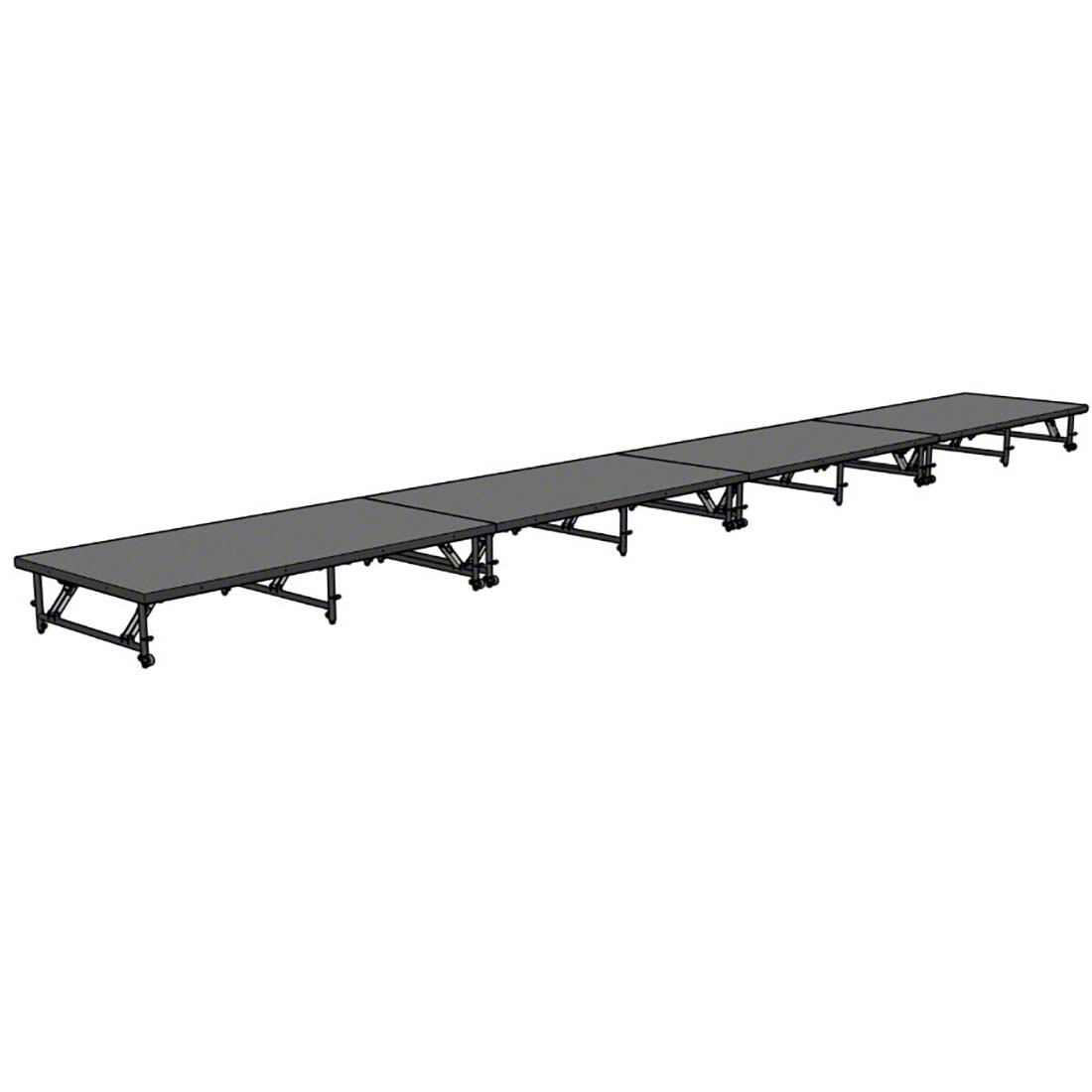 Staging 101 4'x32' Portable Stage, 16"-24" Adjustable Height