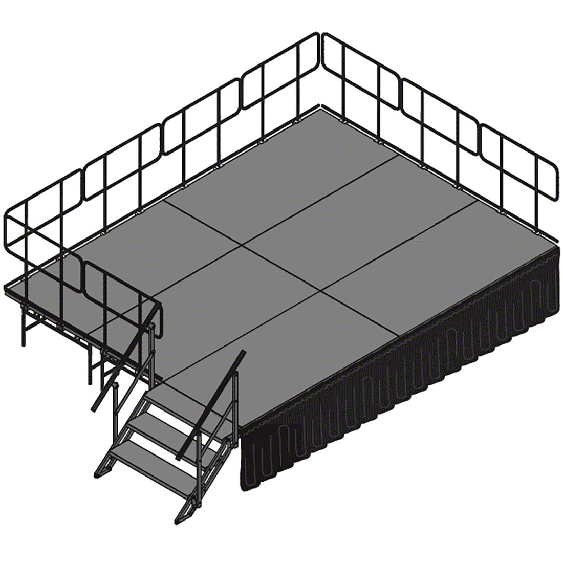 TotalPackage™ 12'x16' Dual-Height Portable Stage Kit
