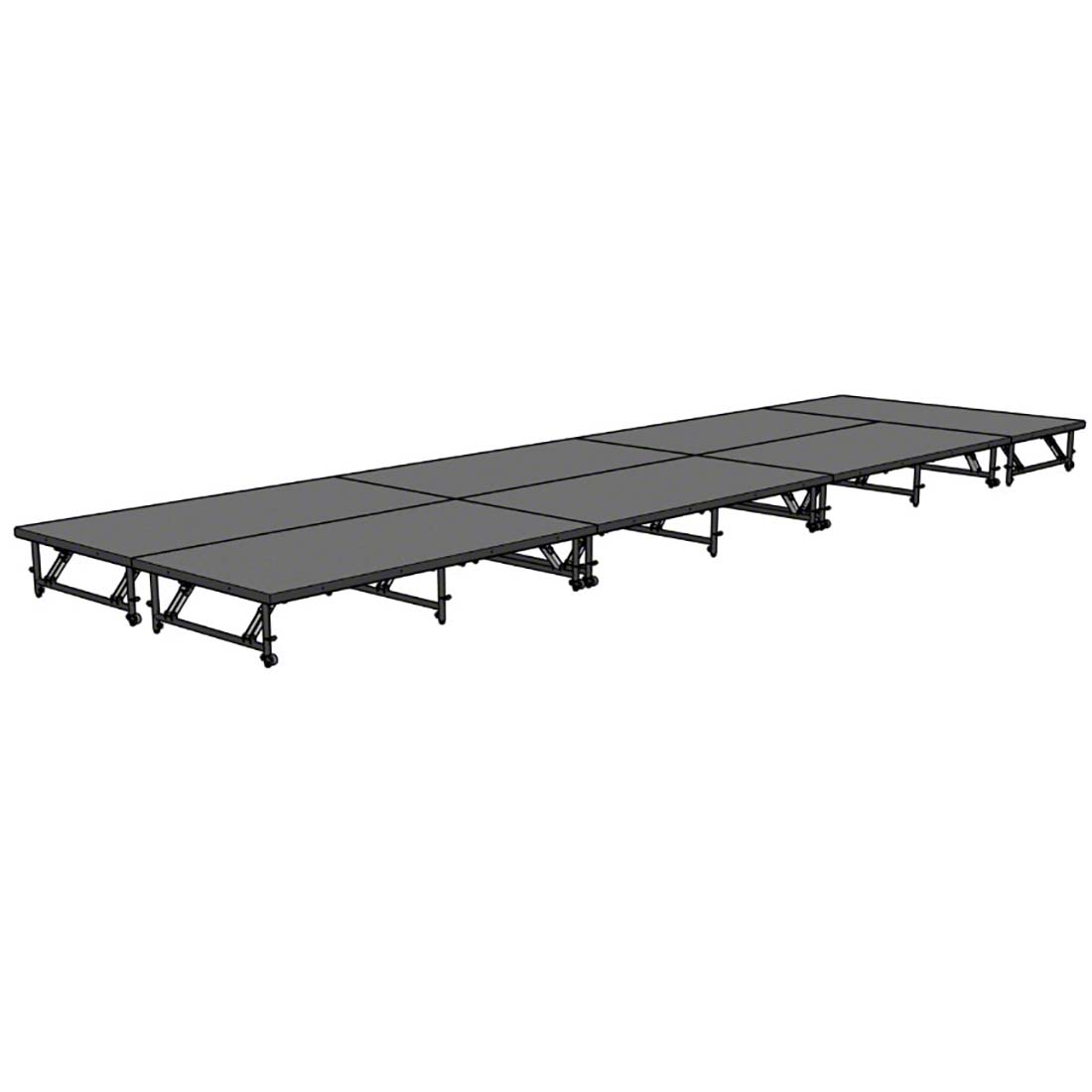 Staging 101 8'x28' Portable Stage, 16"-24" Adjustable Height