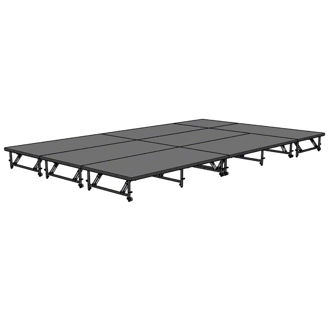 Staging 101 12'x20' Portable Stage, 16"-24" Adjustable Height