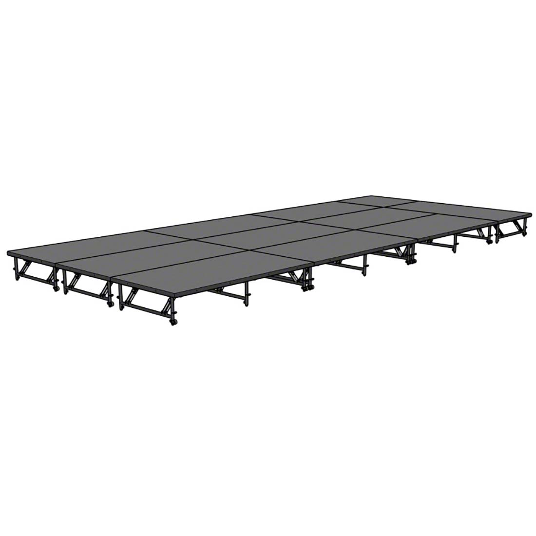 Staging 101 12'x28' Portable Stage, 16"-24" Adjustable Height