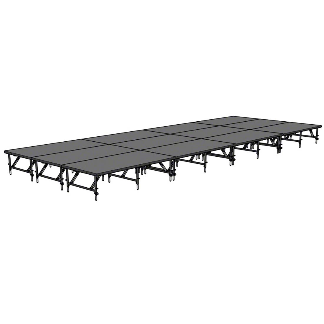 Staging 101 12'x32' Portable Stage, 24"-32" Adjustable Height