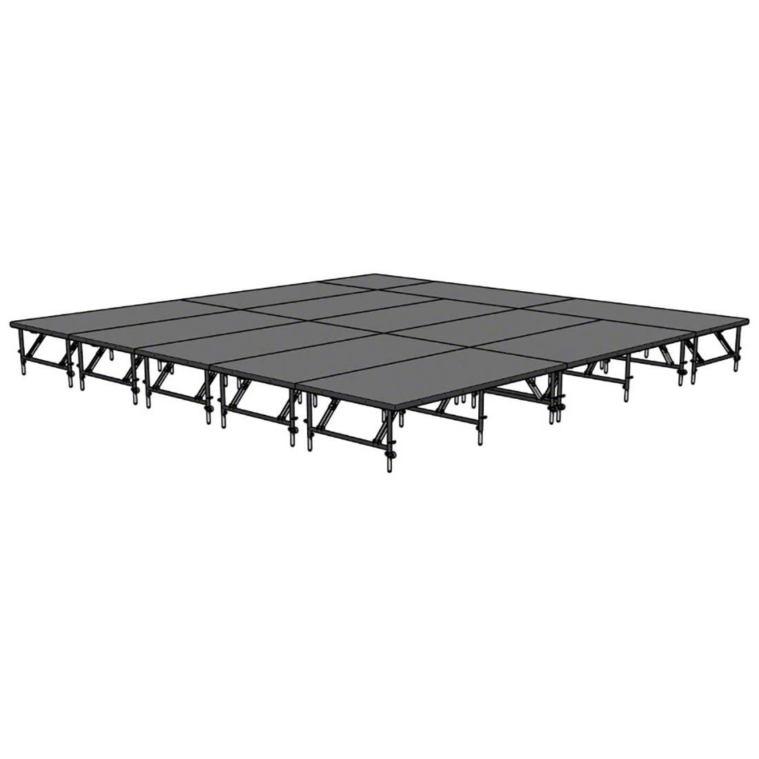 Staging 101 20'x20' Portable Stage, 24"-32" Adjustable Height