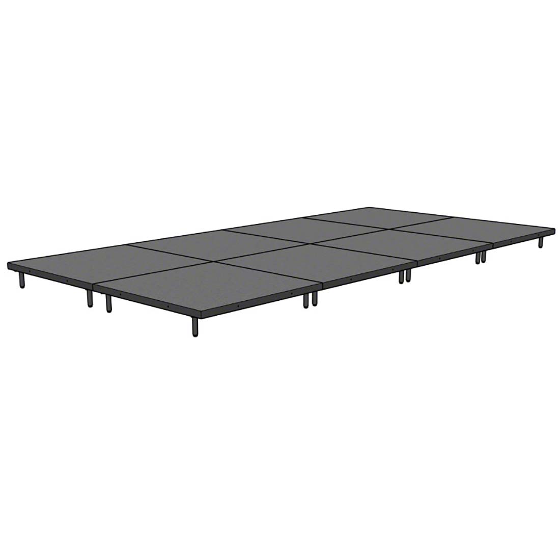Staging 101 8'x16' Portable Stage, 8" High (4'x4' Units)