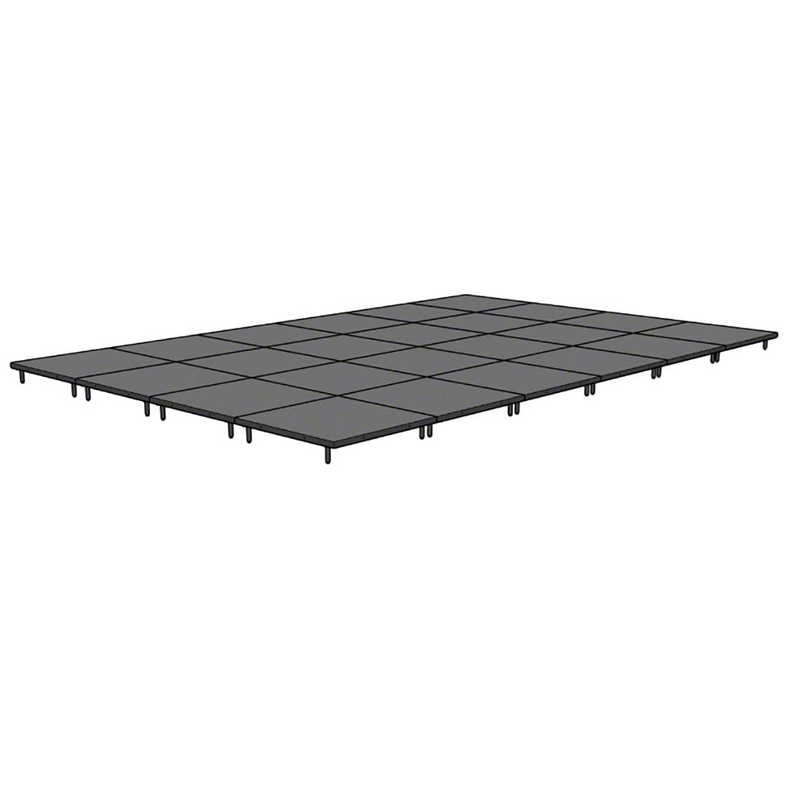 Staging 101 12'x24' Portable Stage, 8" High (4'x4' Units)