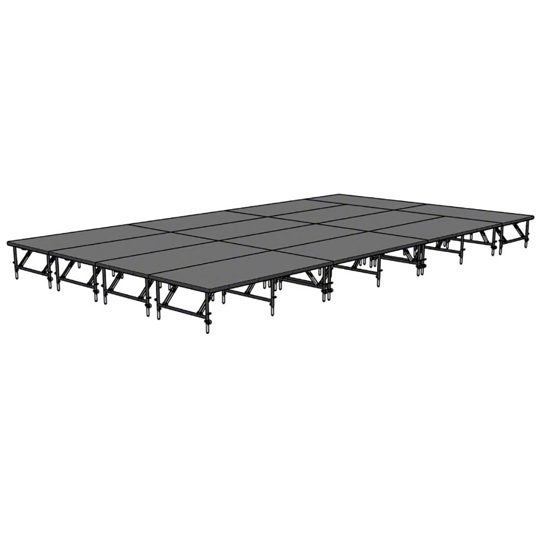 Staging 101 16'x28' Portable Stage, 24"-32" Adjustable Height