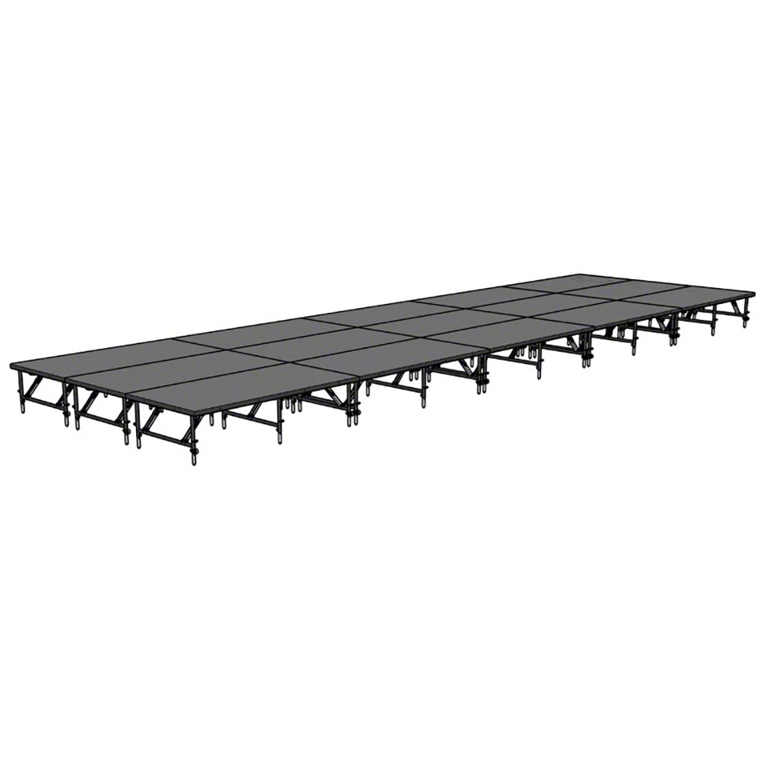 Staging 101 12'x40' Portable Stage, 24"-32" Adjustable Height