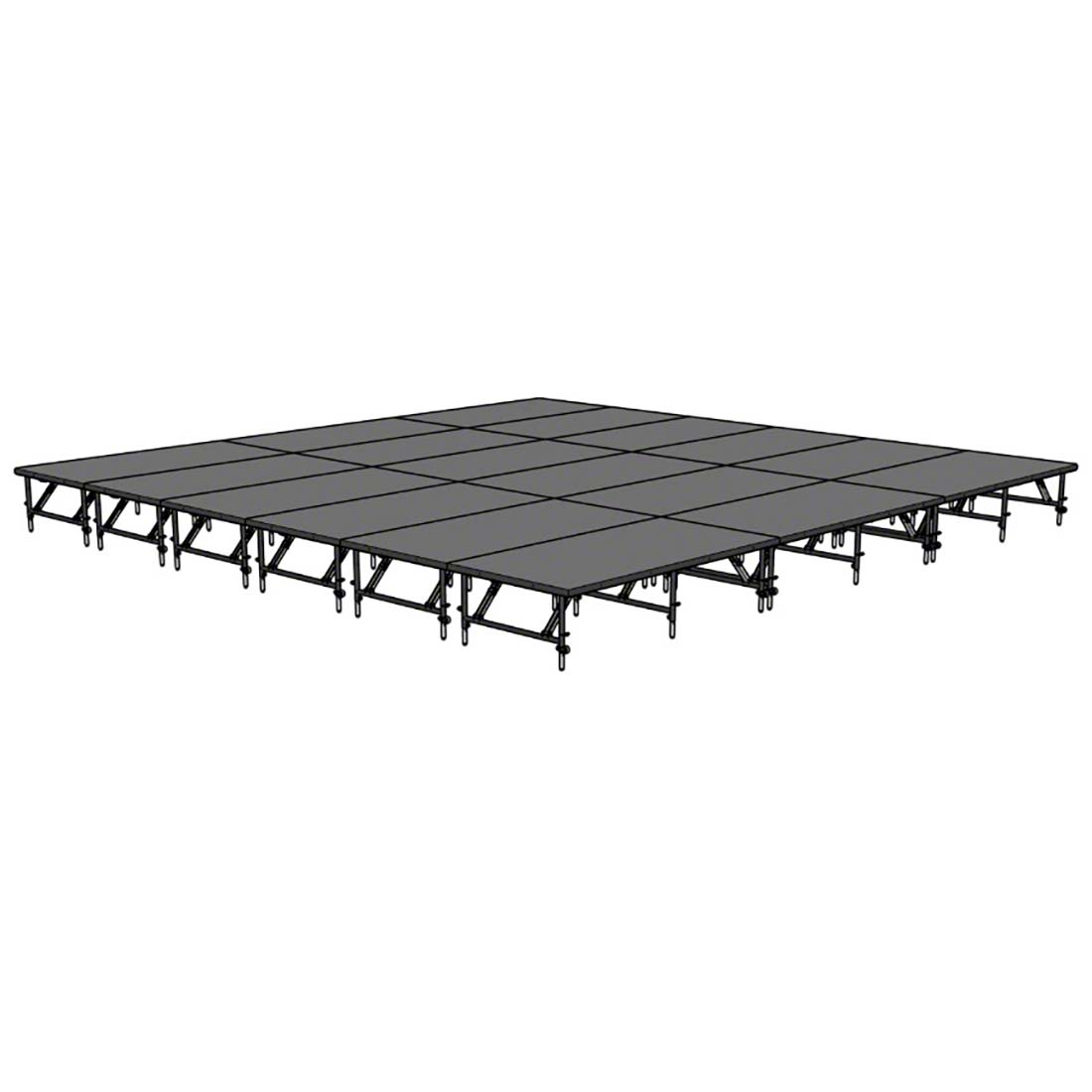 Staging 101 24'x24' Portable Stage, 24"-32" Adjustable Height