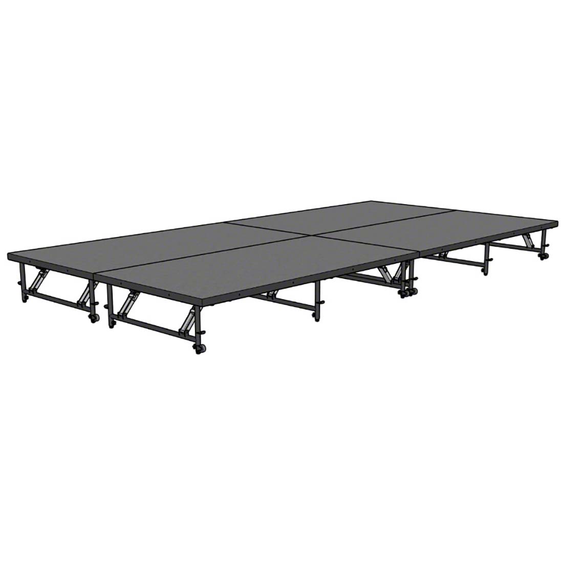 Staging 101 8'x16' Portable Stage, 16"-24" Adjustable Height