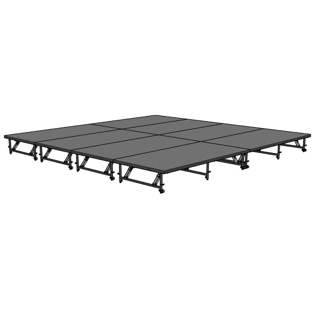 Staging 101 16'x16' Portable Stage, 16"-24" Adjustable Height