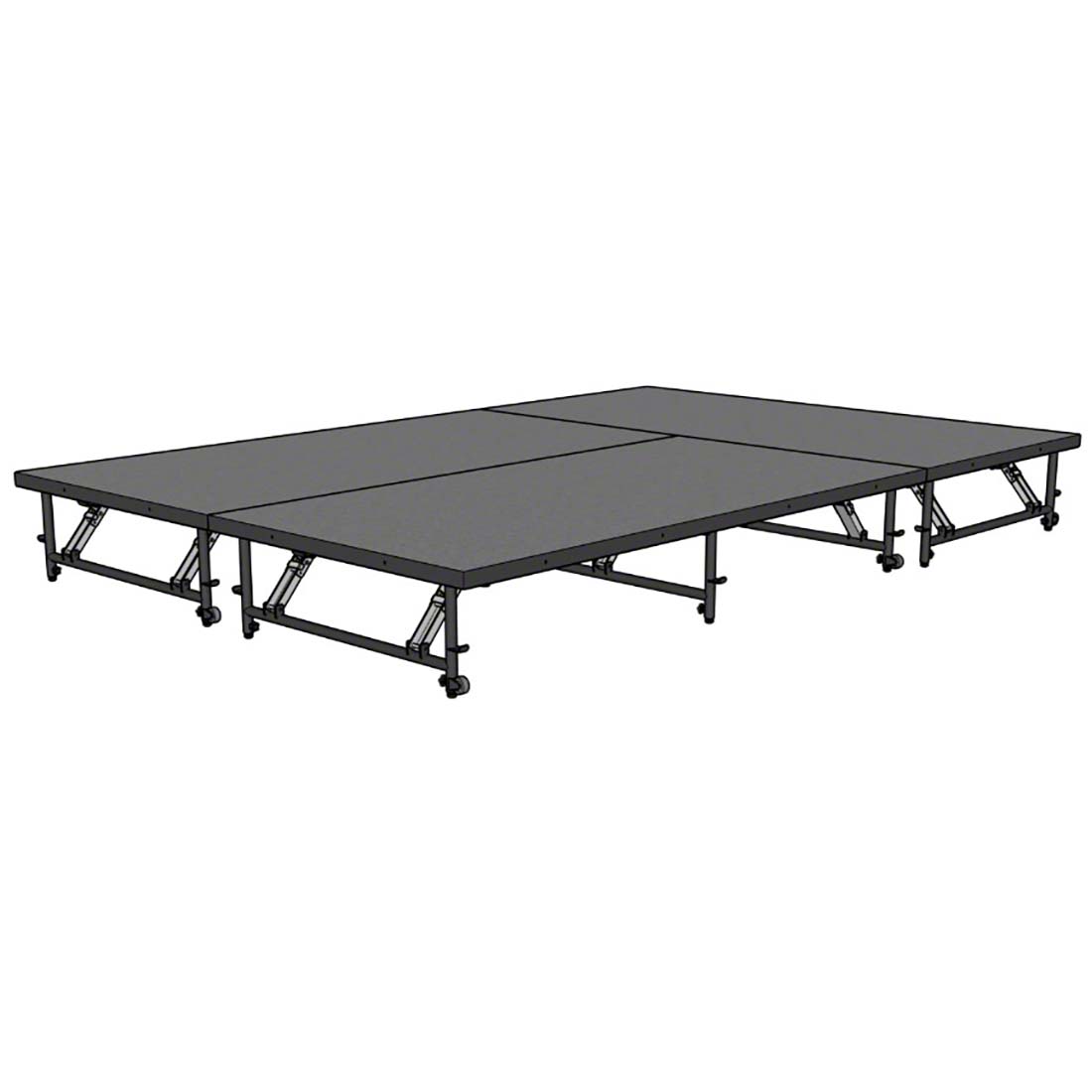 Staging 101 8'x12' Portable Stage, 16"-24" Adjustable Height