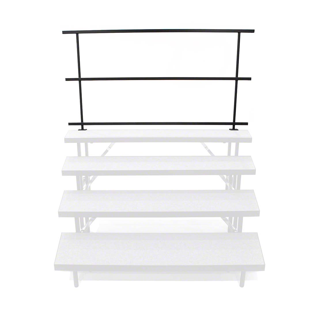 Staging 101 Rear 6' Guard Rail for Wedged 4-Tier Choral Risers (32" high)